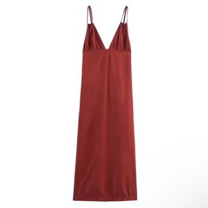 Elegant Red Slip Dress